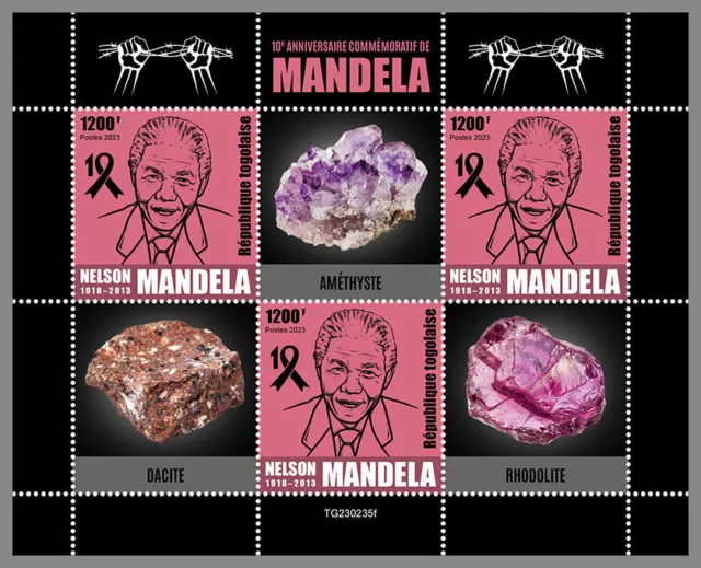 TOGO 2023 MNH ** Mineralien Minerals Nelson Mandela #235