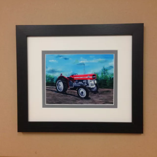 Massey Ferguson 135 tractor, framed print