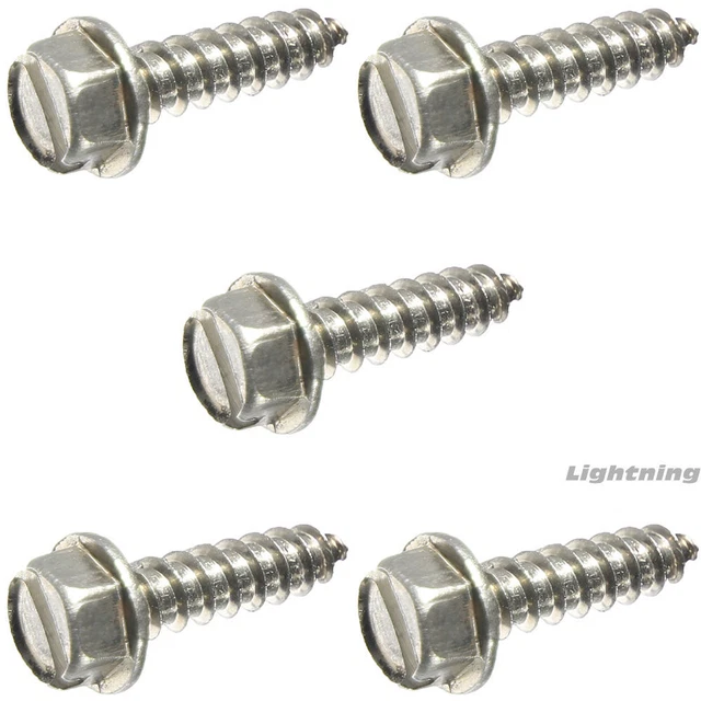 100 Pack #8 X 1/2 Inch Slotted Hex Washer Head Sheet Metal Screws In Musket Brown – By Trinity Fastener
