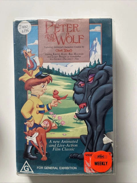 PETER AND THE Wolf - Kirstie Alley, VHS Video Cassette Tape PAL G Big ...