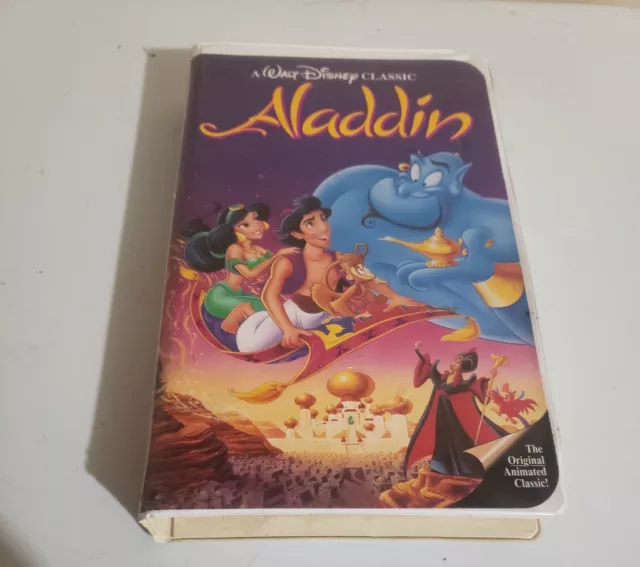 Walt Disney Classic Aladdin Black Diamond VHS Tape Movie #1662 Working Aladdin