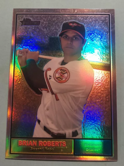 2010 Topps Heritage Chrome BRIAN ROBERTS #101 Refractor #/561 Baltimore Orioles