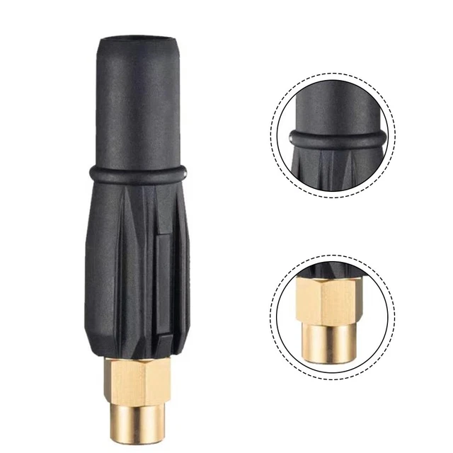 Buse Turbo, Anti-corrosion 5000PSI En Acier Inoxydable Pour Nettoyeur Haute Pression, Buse Turbo Pointue Compacte Résistante à L'usure Pour Toilettes (Grande Tête Arrière 3 Trous 3/8 Po NPT