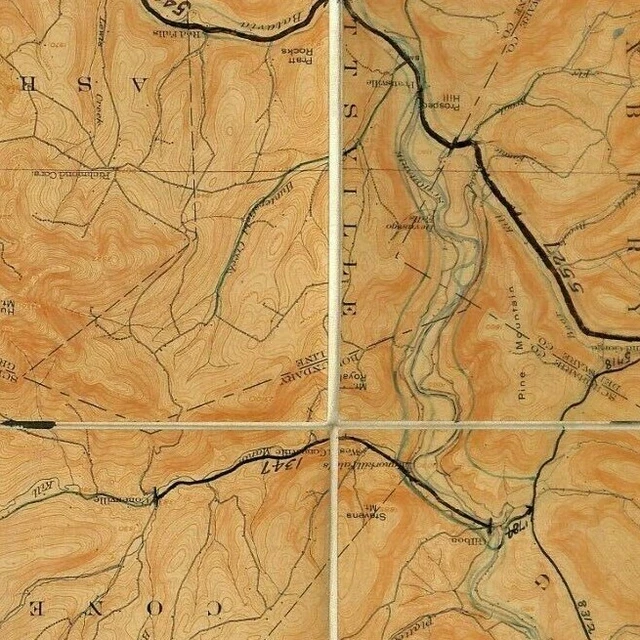 VINTAGE OFFICIAL NY State Topographic Map Gilboa Conesville Jewett