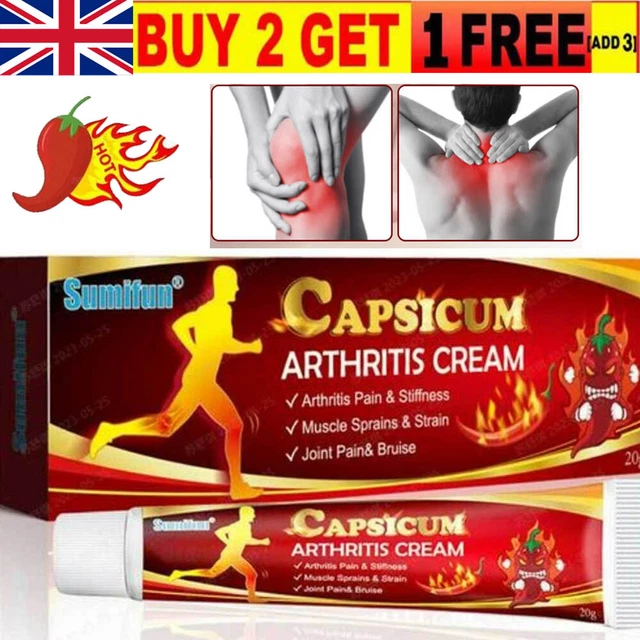 Sumifun Capsicum Arthritis Cream Hot Rheumatoid Arthritis Joint Knee Pain—Relief