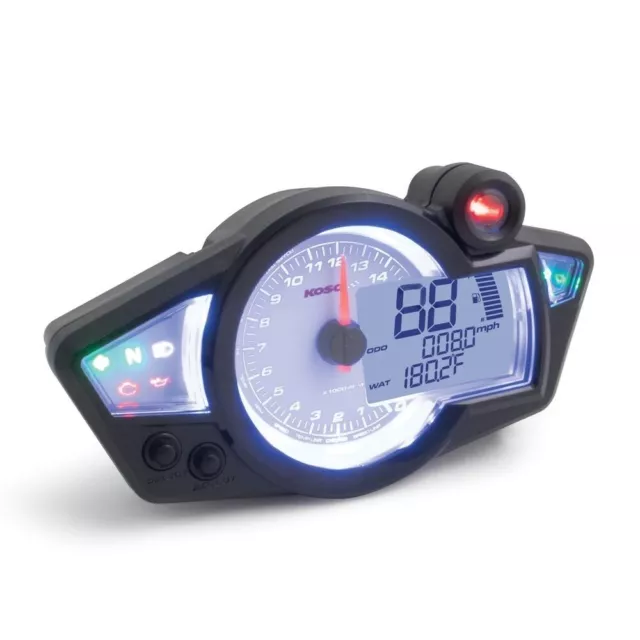 Tachometer KOSO Digital Cockpit RX1N weiß / blaues Display universal Motorrad