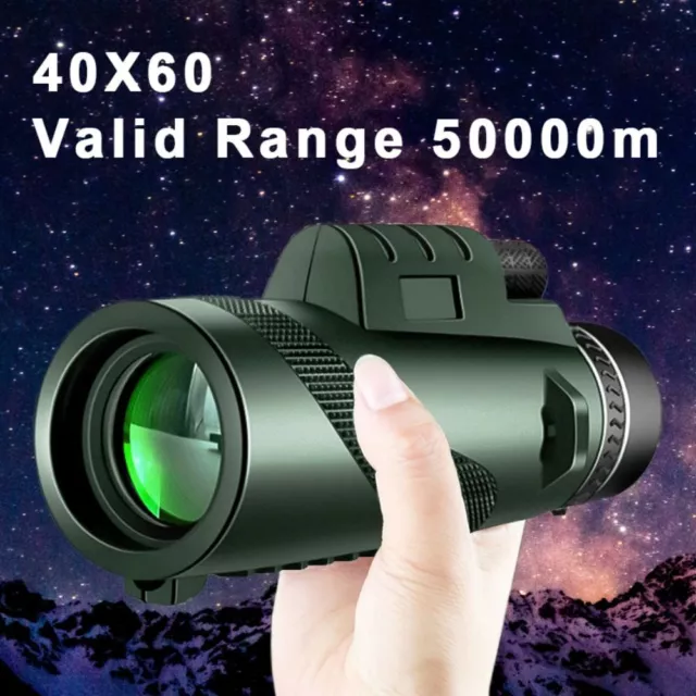 1X HD Mini 40X60 Professional Telescope Monocular Powerful Binoculars Long Range