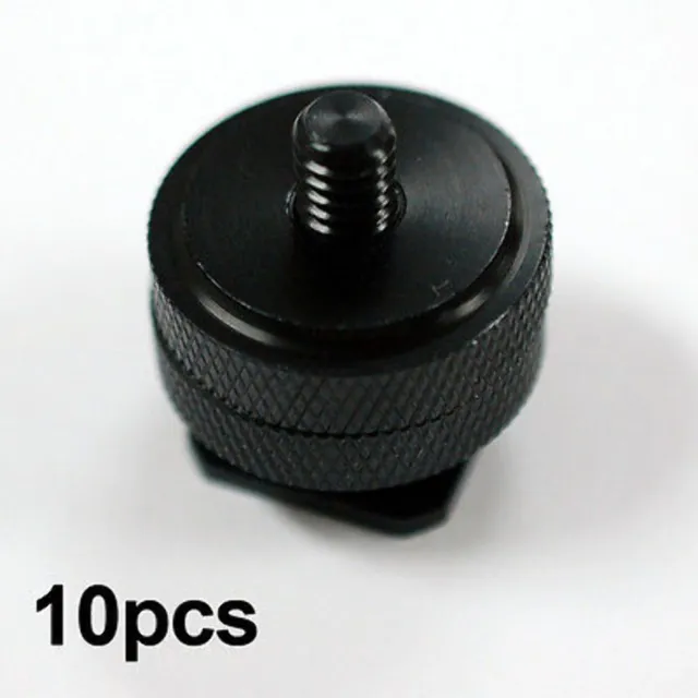 LS [10-Pack] Durable 1/4"-20 Tripod Mount Screw Flash Camera Hot Shoe Adapter