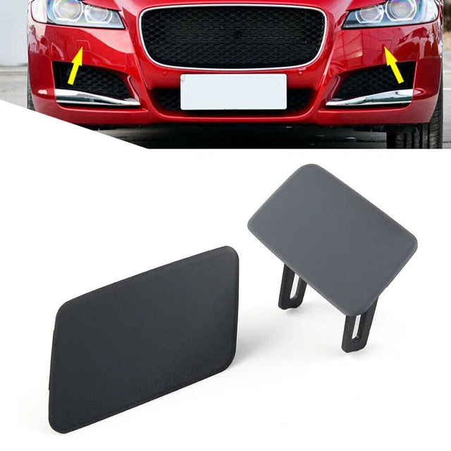 Pair Headlamp Washer Cover Cap For Jaguar XF 2016-2020 17 T2H3927LML/T2H3932LML