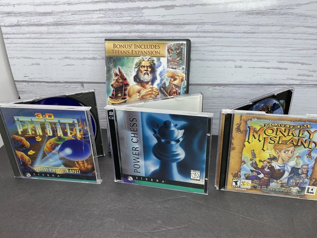 Power Chess 98 (PC, 1997) PC GAME LOT Pinball Monkey Island Age of Mythology
