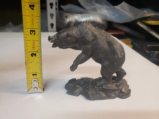 1975 THE Grizzly Bear BRONZED FINE PEWTER FIGURE RALPH BERG BY FRANKLIN MINT