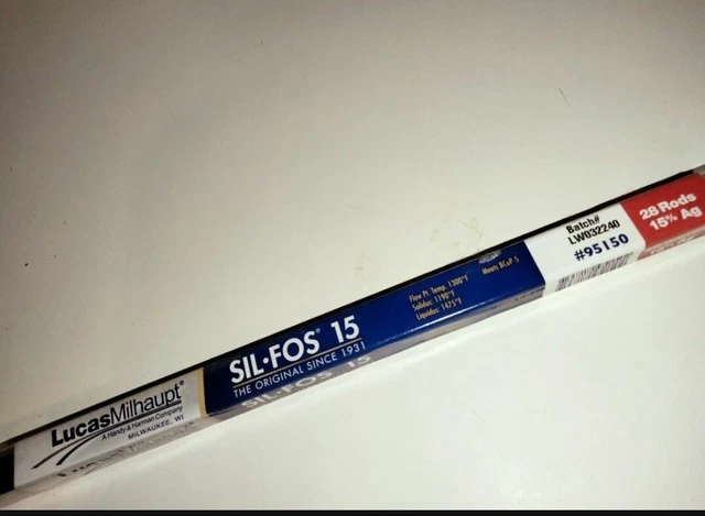 lucas milhaupt sil fos 15 15% silver brazing rod