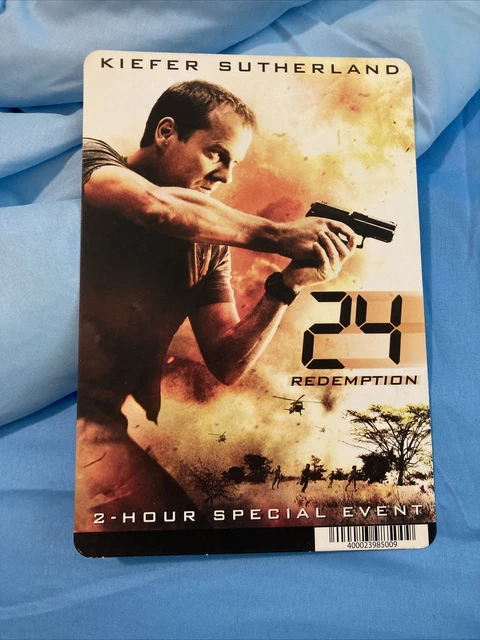24 REDEMPTION KIEFER SUTHERLAND BACKER CARD (not a dvd) 5.5" X 8" NO MOVIE