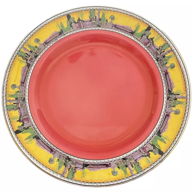Royal Winton Grimwades Plate Art Deco Orange 8 Inch Stoke On Trent England VTG