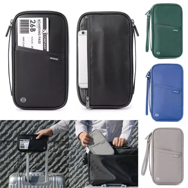 Waterproof Passport Holder Travel Document Wallet Bag Family Case Organizer AU