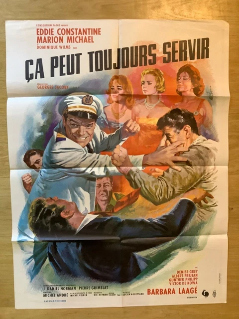 Affiche 60x80 cm »ÇA PEUT TOUJOURS SERVIR »1959-Eddie CONSTANTINE-MICHAEL-JACOBY