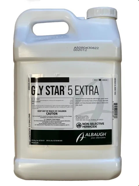 Gly Star 5 Extra Herbicide - 2.5 Gal (ag labeled 53.8% glyphosate w/ surfactant)