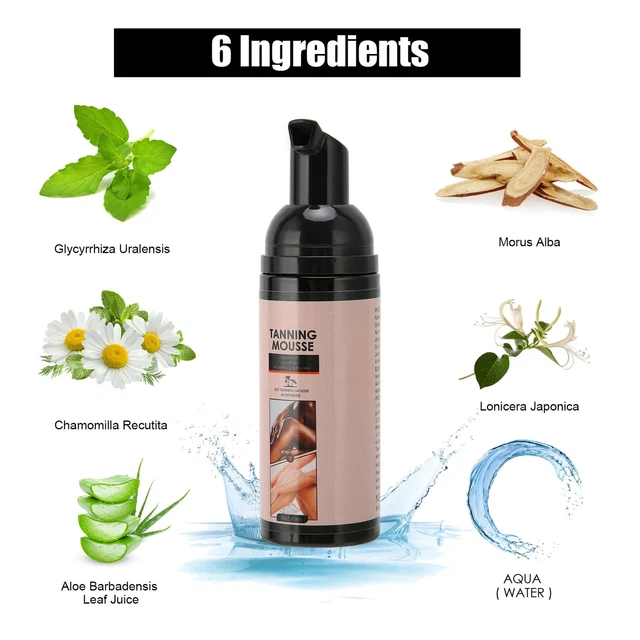 Espuma bronceadora de verano cuerpo cara sin sol 60 ml espuma hidratante S GF0