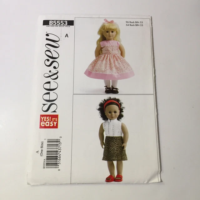 See & Sew B5553 18" Doll Clothes