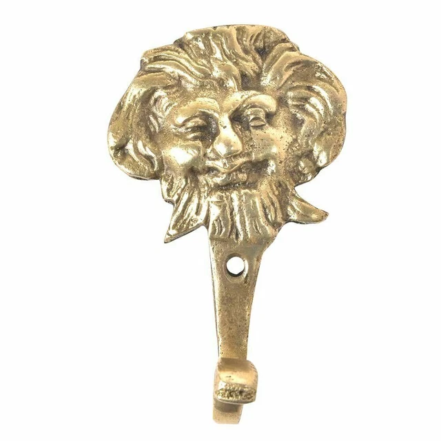 Hat Hanger for Door Golden Antique Coat Rack Brass Wall Hooks Lion Head Hat Rack