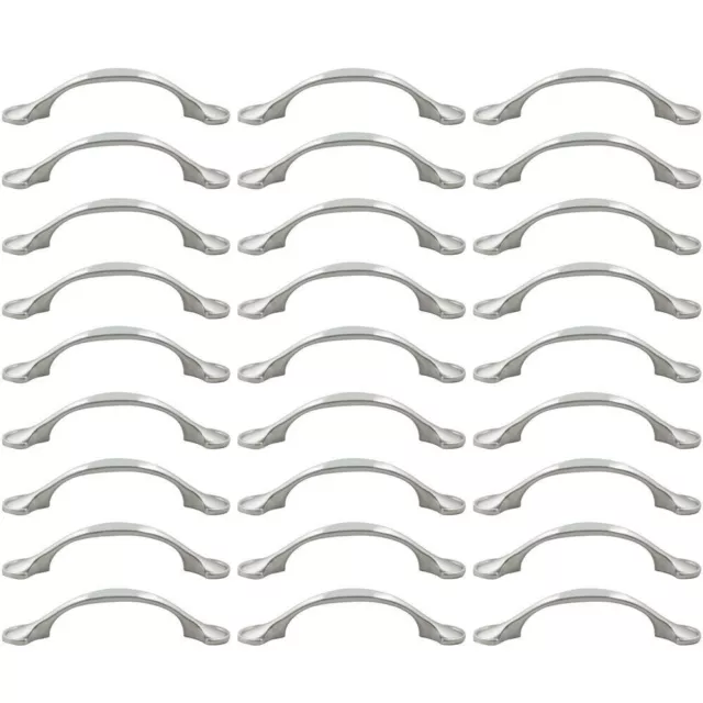 10-50Pcs Kitchen Cabinet Pulls Arch Mushroom Handles Satin Nickel Knob Hardware 3