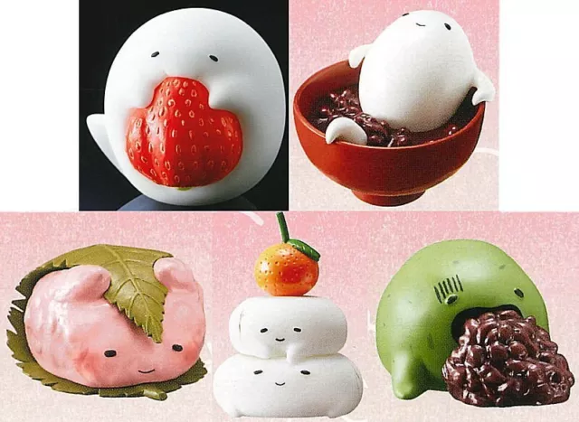 Takara Tomy Panda's Ana Mochibake Alle 5 Arten Figur Kapsel Toy Japan Offiziell 2