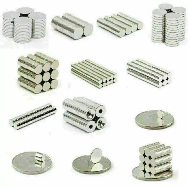 N50 Super Strong Magnets Round Disc Ring Earth Neodymium Magnet Lots