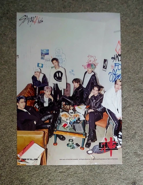 Stray Kids Ham Bang Felix Kim band photo shoot group shot Mini Poster