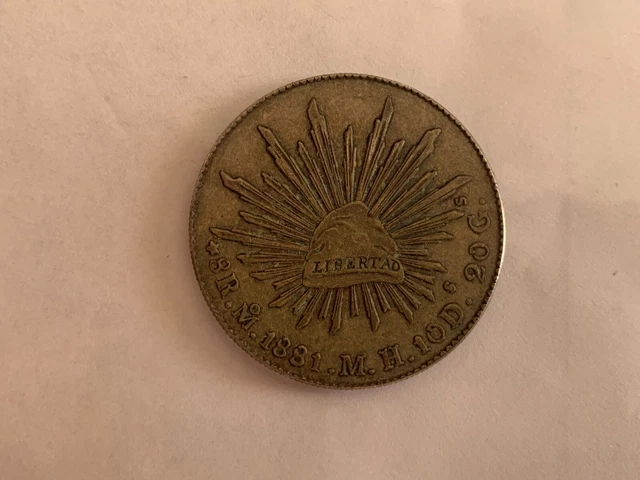 1881 MO MH MEXICO 8 Reales