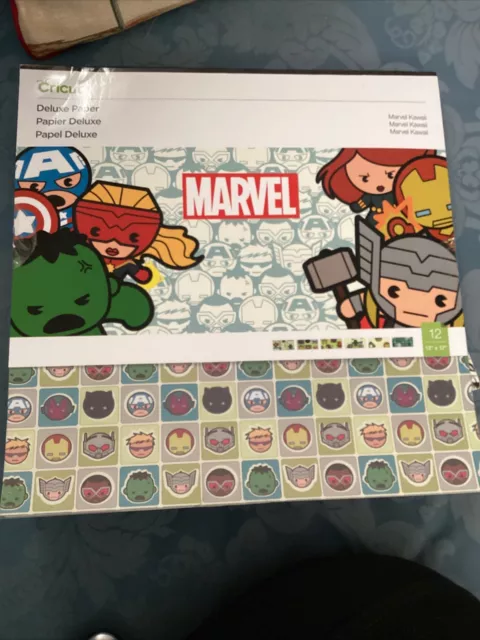 MARVEL Cricut Deluxe PAPER Kawaii 12 x 12 Thor Hulk Iron Man Scrapbooking