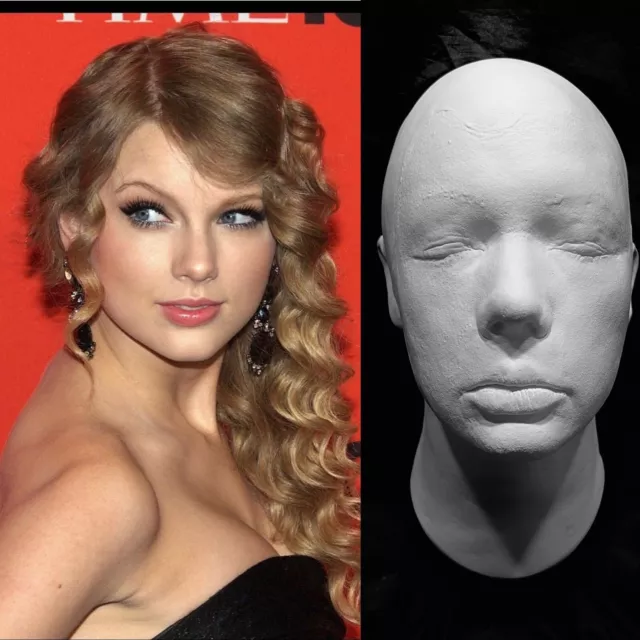 Taylor  Swift Life Mask Cast Singer-Songwriter: Fearless, Folklore, 1989. Rare!!