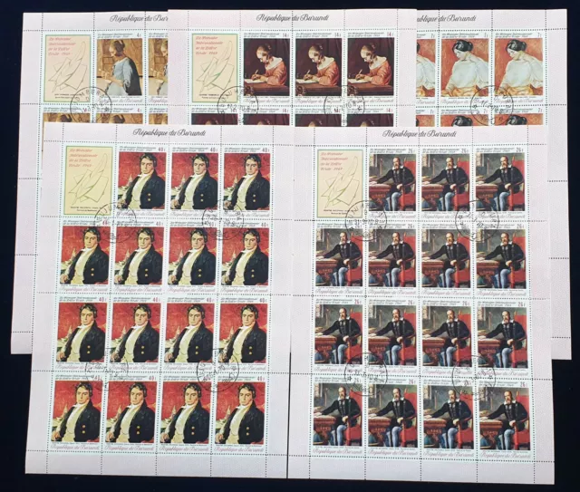 Burundi 1969 International Letter Writing Week Full Set - Five Sheets #6347