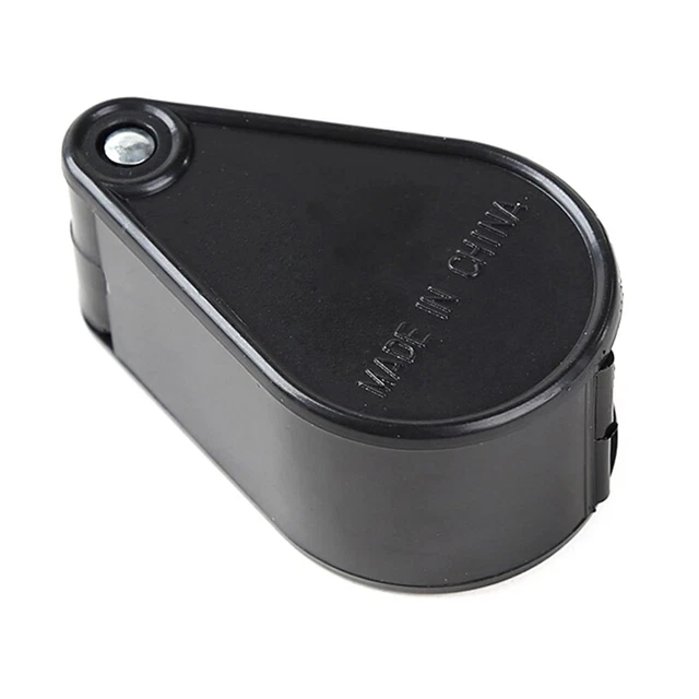 Handheld Magnifier 10X Double Open Folding Portable Jewelry Optical Glass Loupe-