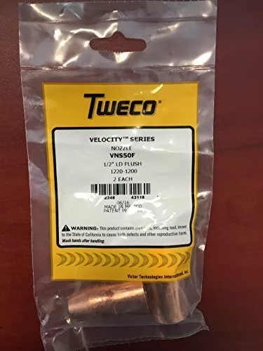 Tweco VNS50F Velocity Nozzle, Flush Fixed Threaded, Recess, Pack of (2)