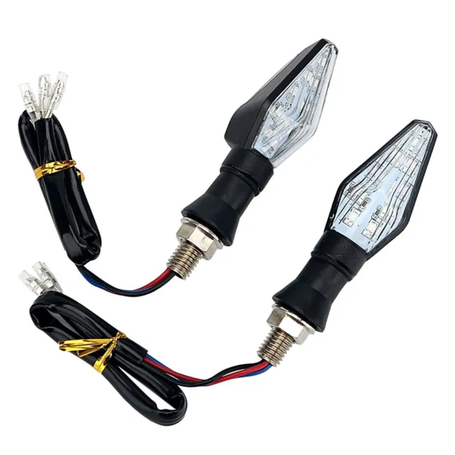 Paire de Clignotant Lampe Bleu et Ambre pour Moto Universel