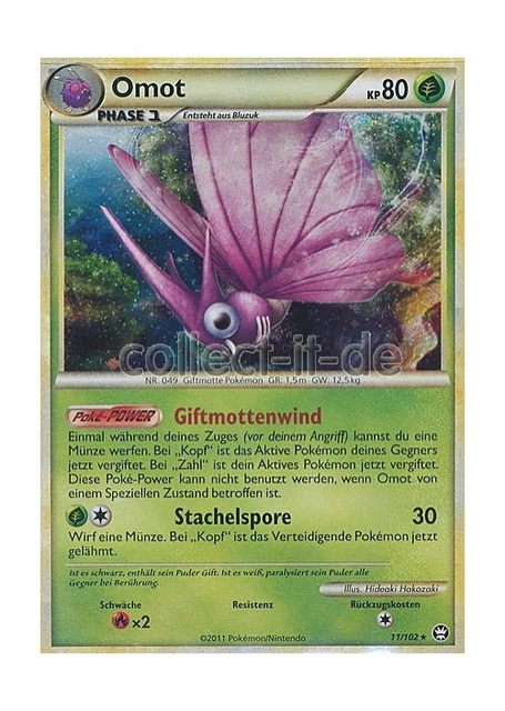 Pokemon Heartgold Soulsilver - Triumph 11/102 - Omot - Holo Deutsch