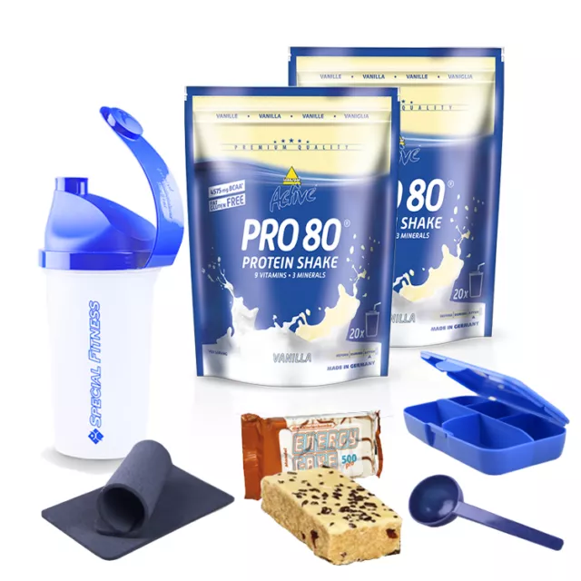 Inko Active Pro 80 Eiweiß Protein Doppelpack 2 x 500g Beutel + BONUS