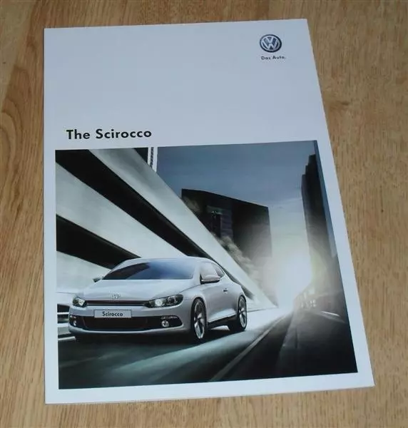 Volkswagen VW Scirocoo Brochure 2010 - 1.4 2.0 TSI 2.0 TDI 140ps 170ps GT 2.0 R