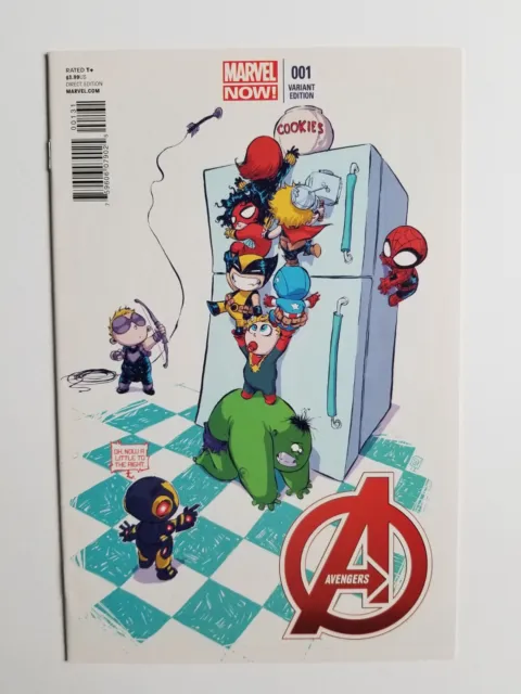 Avengers #1 (2013 Marvel Comics) Skottie Young Variant Cover ~ High Grade NM