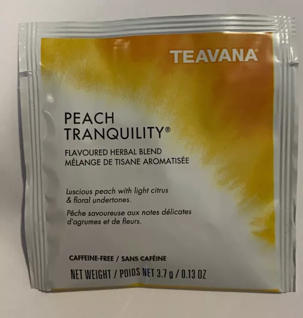 New Starbucks 100 Ct Sachets Teavana Peach Tranquility Herbal Blend BB Feb 2025