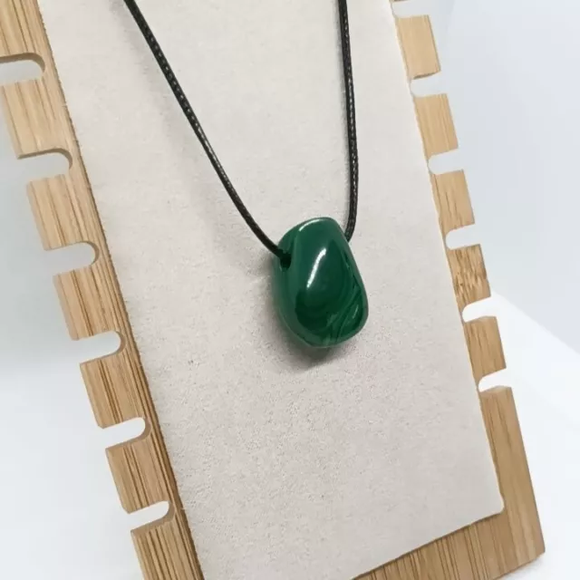 Pendentif Malachite - Pierre Percée en Pierre Naturelle  - Gemmes semi-précieuse 2