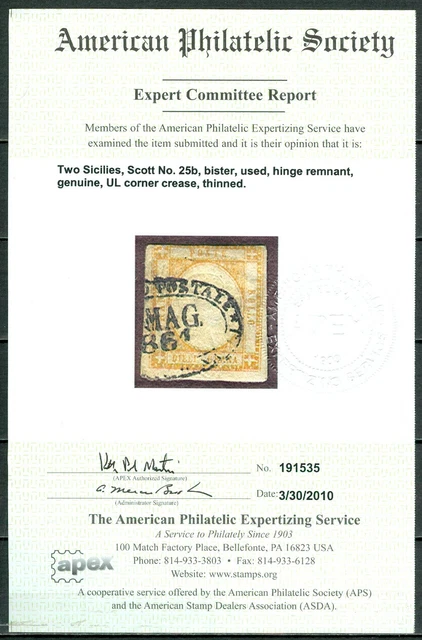 Italie-Naples, timbres N° 15 et 15a oblitérés, TB 3