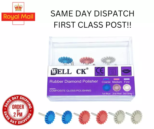 6pcs/box Dental Polish Kit Composite Resin Polishing Disc Spiral