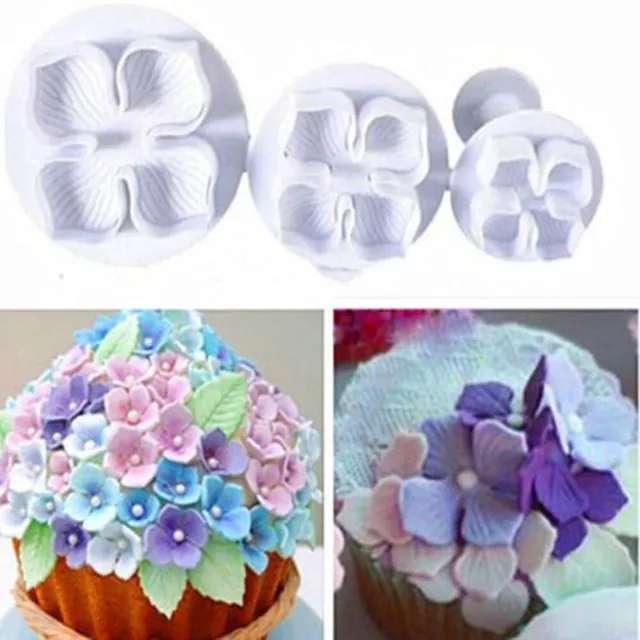 3 Pcs White Fondant Cake Mold Office Desk Accessories Lights