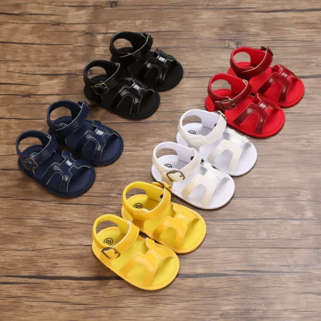 Fashion Newborn Baby Girl Crib Shoes Infant Soft Sole Summer Sandals 0-18 Months