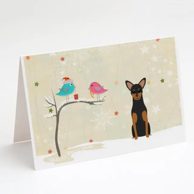 Manchester Terrier Christmas Presents Friends Cards Envelopes Pack of 8