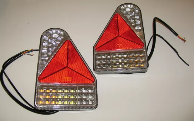 2 Triangle Trailer Led Light Lamp Fit Ifor Williams Brian James P6E 7E 8E Bv64