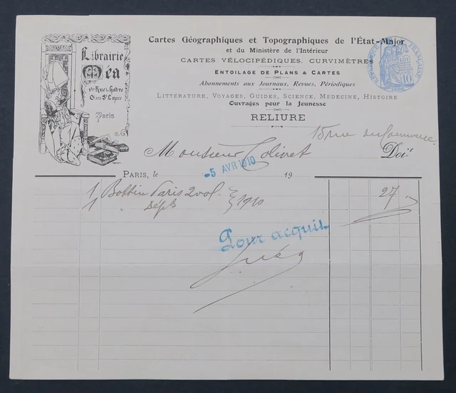 Facture Commerciale Ancienne 1943 - Imprimerie Guichard Saint-Étienne - Papier D'époque