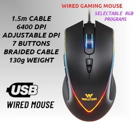 Walton RGB Gaming Mouse WMG017WB