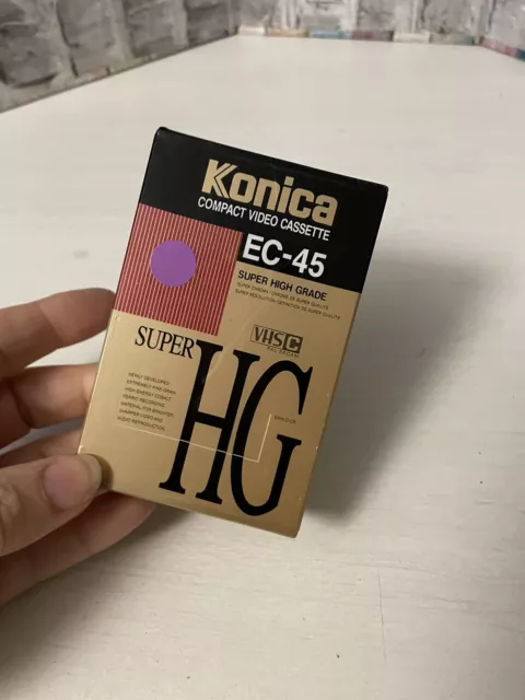 Cinta de casete compacta para videocámara VHS-C KONICA Super HG EC-45 minutos VHS-C